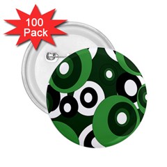 Green Pattern 2 25  Buttons (100 Pack)  by Valentinaart