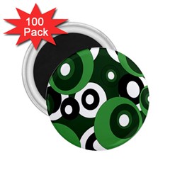 Green Pattern 2 25  Magnets (100 Pack)  by Valentinaart