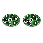 Green pattern Cufflinks (Oval) Front(Pair)