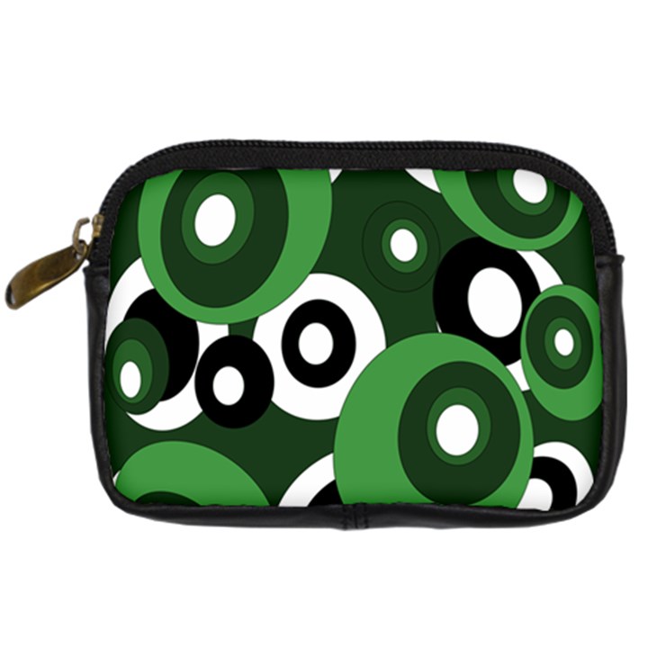 Green pattern Digital Camera Cases