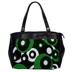 Green Pattern Office Handbags by Valentinaart