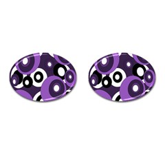 Purple Pattern Cufflinks (oval) by Valentinaart