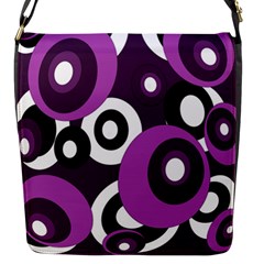 Purple Pattern Flap Messenger Bag (s) by Valentinaart