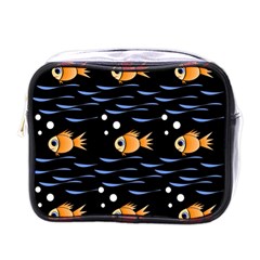 Fish Pattern Mini Toiletries Bags by Valentinaart