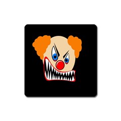 Evil Clown Square Magnet by Valentinaart