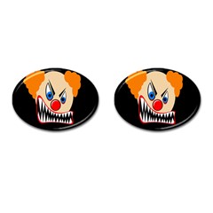 Evil Clown Cufflinks (oval) by Valentinaart