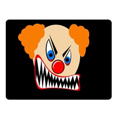 Evil Clown Double Sided Fleece Blanket (small)  by Valentinaart