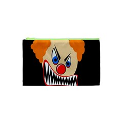 Evil Clown Cosmetic Bag (xs) by Valentinaart