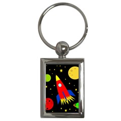 Spaceship Key Chains (rectangle)  by Valentinaart