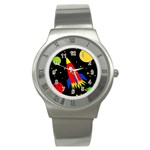 Spaceship Stainless Steel Watch Front