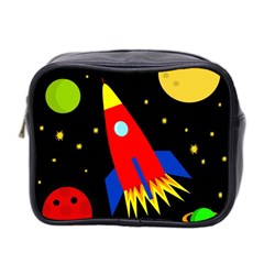 Spaceship Mini Toiletries Bag 2-side by Valentinaart