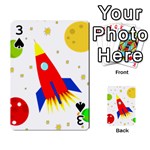 Transparent spaceship Playing Cards 54 Designs  Front - Spade3