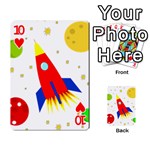 Transparent spaceship Playing Cards 54 Designs  Front - Heart10