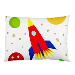Transparent Spaceship Pillow Case (two Sides) by Valentinaart