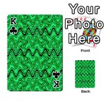 Green Wavy Squiggles Playing Cards 54 Designs  Front - ClubK