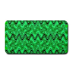 Green Wavy Squiggles Medium Bar Mats by BrightVibesDesign