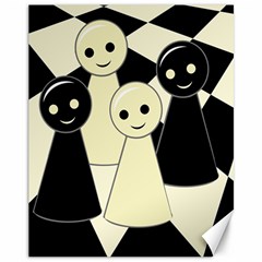 Chess Pieces Canvas 11  X 14   by Valentinaart