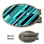 Blue abstraction Money Clips (Oval)  Front