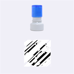 Blue Abstraction Rubber Round Stamps (small)