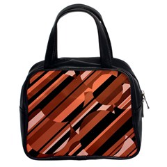 Orange Pattern Classic Handbags (2 Sides) by Valentinaart