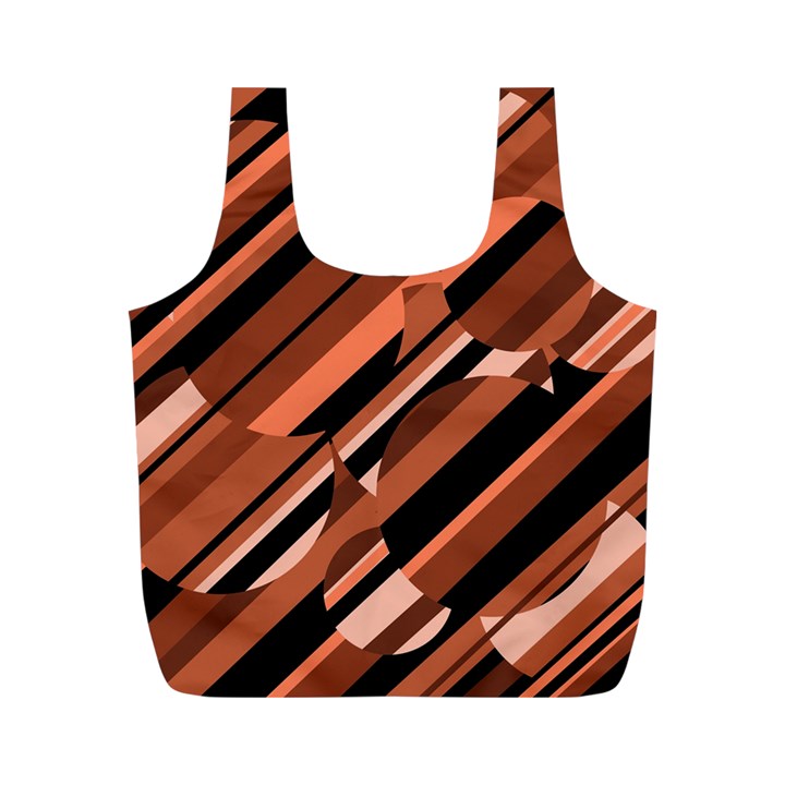 Orange pattern Full Print Recycle Bags (M) 