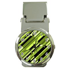 Green Pattern Money Clip Watches by Valentinaart