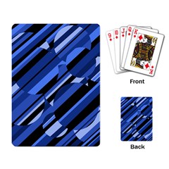 Blue Pattern Playing Card by Valentinaart