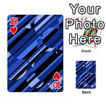 Blue pattern Playing Cards 54 Designs  Front - Heart10