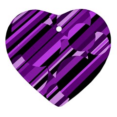 Purple Pattern Ornament (heart) 