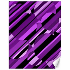 Purple Pattern Canvas 12  X 16   by Valentinaart