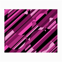Magenta Pattern Small Glasses Cloth (2-side) by Valentinaart