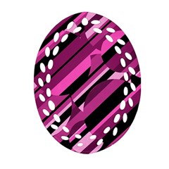 Magenta Pattern Ornament (oval Filigree)  by Valentinaart