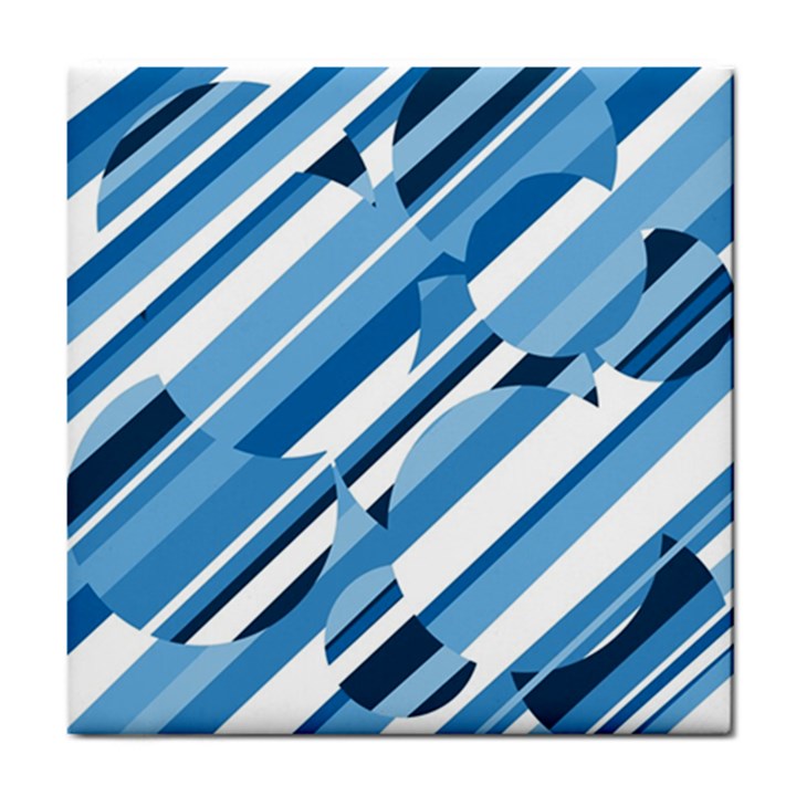 Blue pattern Tile Coasters