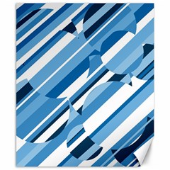 Blue Pattern Canvas 8  X 10  by Valentinaart