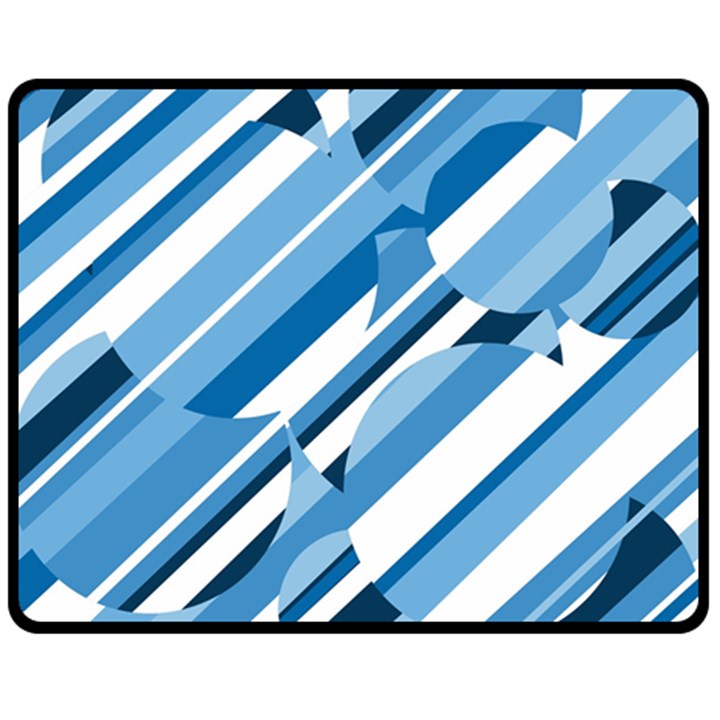 Blue pattern Fleece Blanket (Medium) 