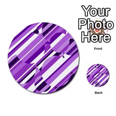 Purple Pattern Multi-purpose Cards (round)  by Valentinaart