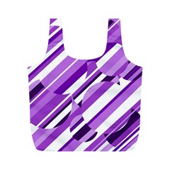 Purple Pattern Full Print Recycle Bags (m) 