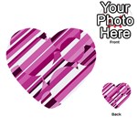 Magenta pattern Multi-purpose Cards (Heart)  Front 19