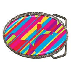 Colorful summer pattern Belt Buckles