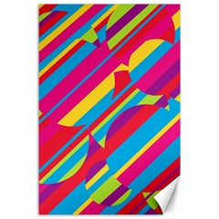 Colorful summer pattern Canvas 24  x 36 