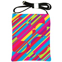 Colorful Summer Pattern Shoulder Sling Bags by Valentinaart