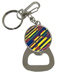 Colorful pattern Bottle Opener Key Chains Front