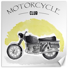 Vintage Watercolor Motorcycle Canvas 20  X 20   by TastefulDesigns