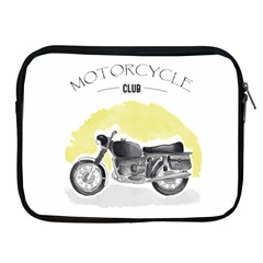 Vintage Watercolor Motorcycle Apple Ipad 2/3/4 Zipper Cases by TastefulDesigns