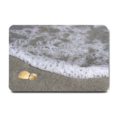 Seashells In The Waves Small Doormat  by PhotoThisxyz