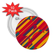 Colorful Hot Pattern 2 25  Buttons (10 Pack) 