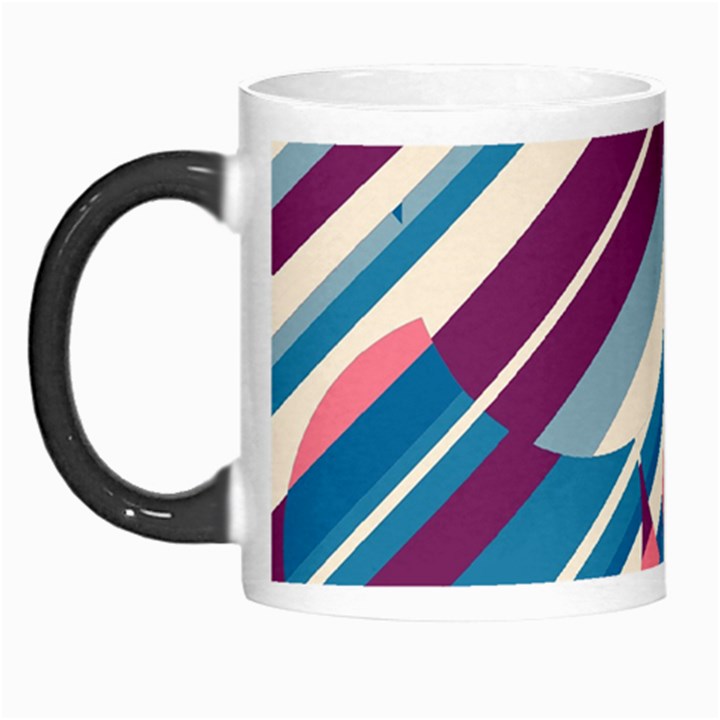 Blue and pink pattern Morph Mugs