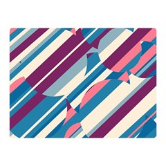 Blue And Pink Pattern Double Sided Flano Blanket (mini)  by Valentinaart