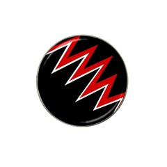 Black And Red Simple Design Hat Clip Ball Marker (4 Pack) by Valentinaart