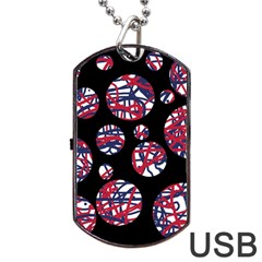 Colorful Decorative Pattern Dog Tag Usb Flash (one Side) by Valentinaart